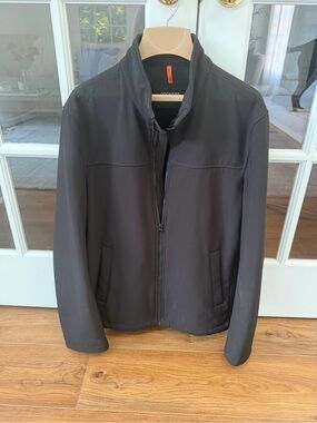 Dockers Black Fleece Lined Zip-Up Jacket